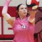 Angela Myers sights in a serve for the Buffs vs. RIverside last Tuesday. Lisa Kunkel