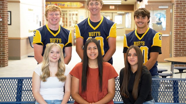 Greybull High School’s senior class royalty nominees include, from left top row Bennett Sanford, Cord Edeler and Jesse Brown. Bottom row Madison Aanerud, Perla Rodriguez Davila and Sara Trocino. Lisa Kunkel