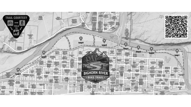 A map of the Bighorn River Bike Trail in Greybull. Courtesy